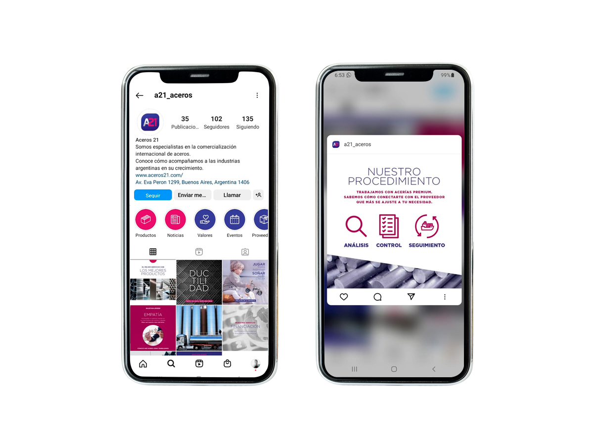 ACEROS 21 - Identidad corporativa y diseño gráfico